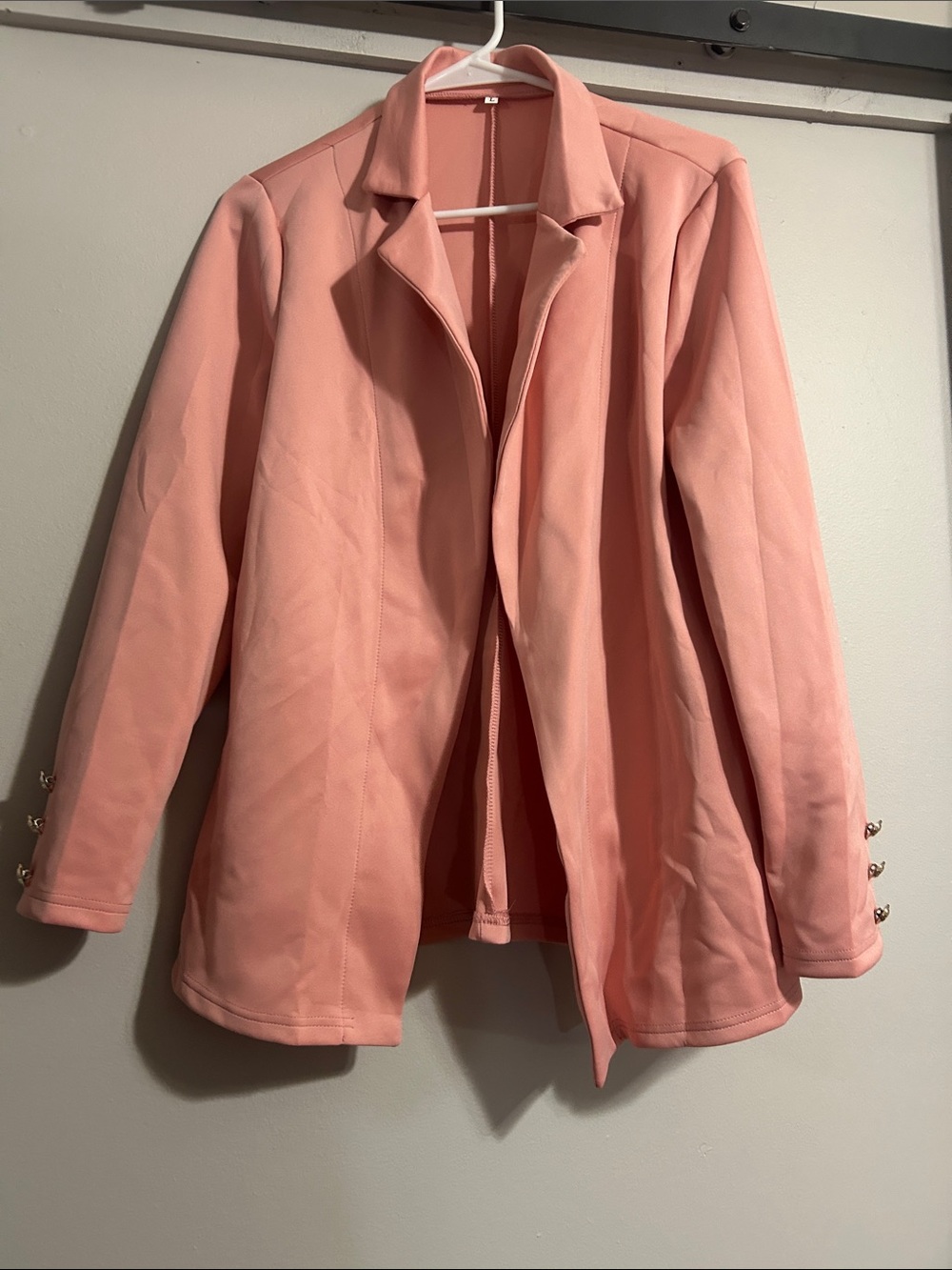 SHEIN Pink Open-Front Blazer Jacket